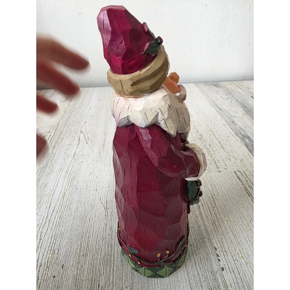 Vintage Santa wreath‎ statue figurine ivy garden Xmas tree decor